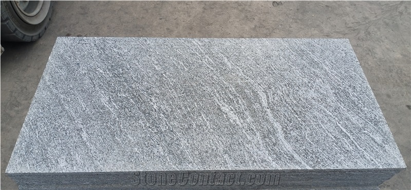 Nero Santiago Granite Tiles Flamed