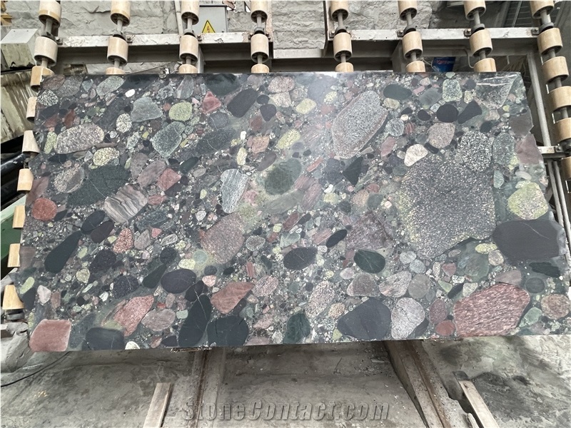 Polished Aquarius Red Granite Slabs