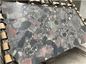 Polished Aquarius Red Granite Slabs