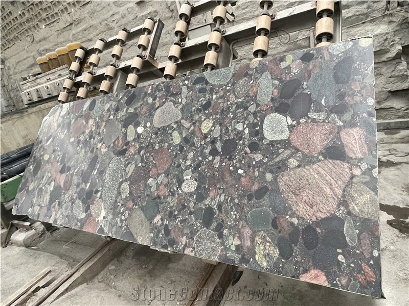 Polished Aquarius Red Granite Slabs