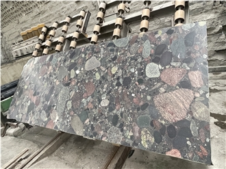 Polished Aquarius Red Granite Slabs
