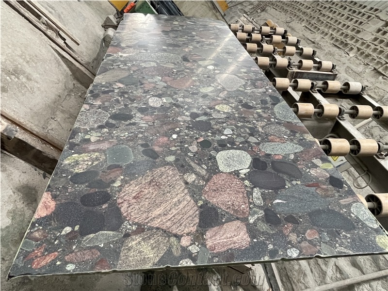 Polished Aquarius Red Granite Slabs
