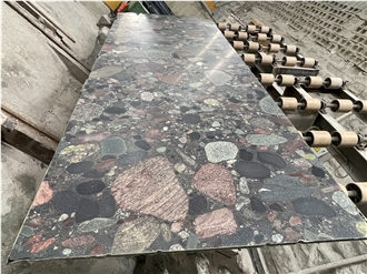 Polished Aquarius Red Granite Slabs