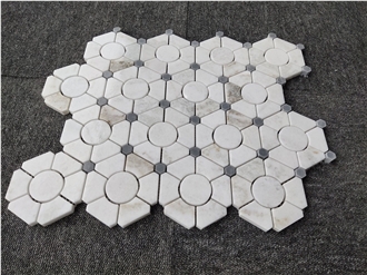 White Marble Pattern Mosaic Tiles