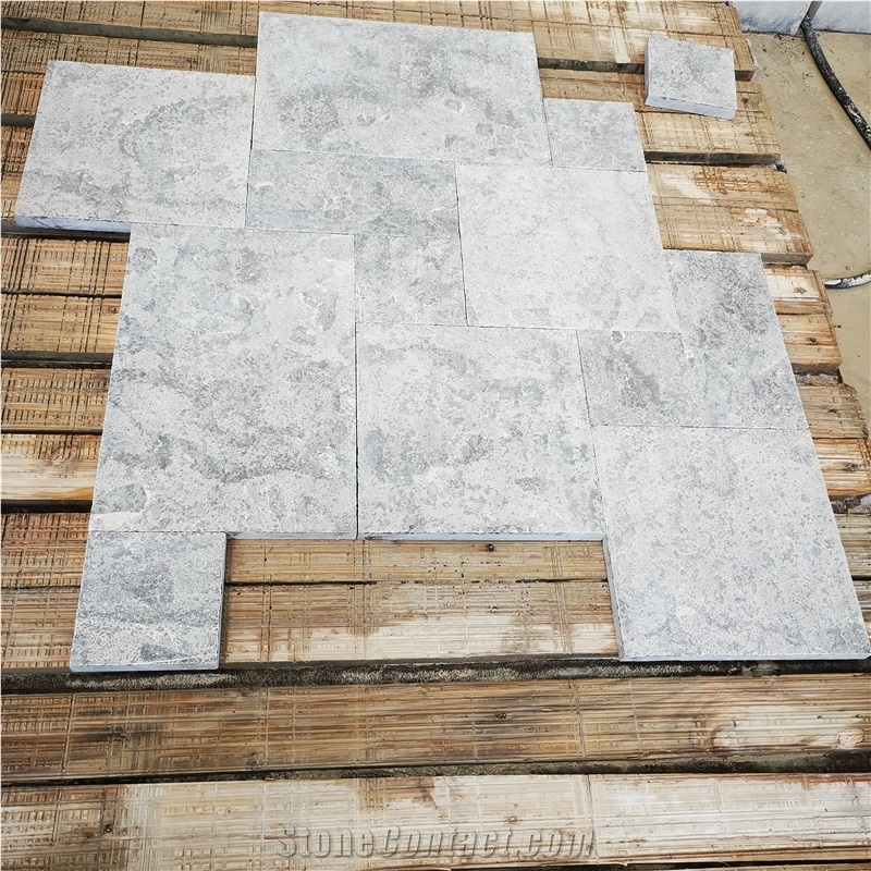 Belgium Blue French Pattern Tile Floor