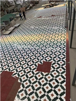 Classic Marble Design Waterjet Carpet Medallions For Church