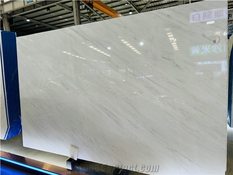 Luxury Carla White Marble Slabs For Kitchen Use