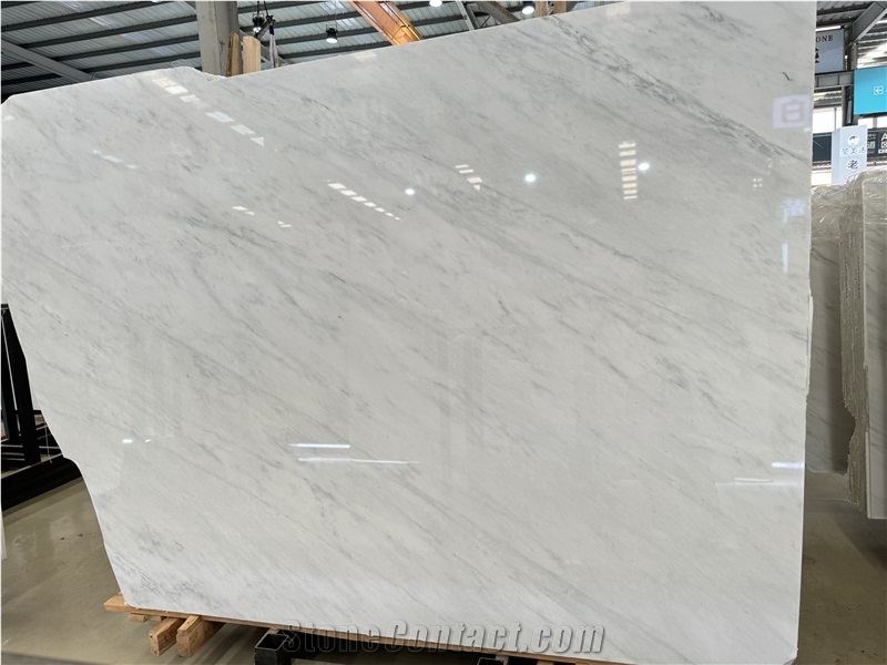 Luxury Carla White Marble Slabs For Kitchen Use