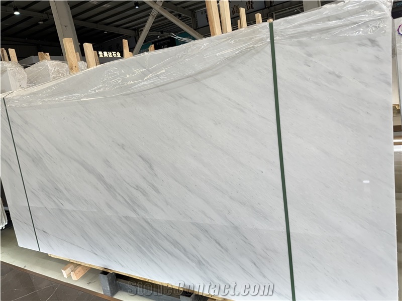 Luxury Carla White Marble Slabs For Kitchen Use