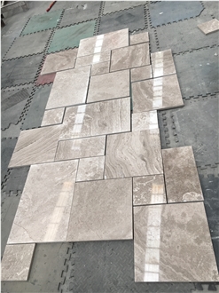 Marble White Wood French Pattern Wooden White Cross Cut Tile