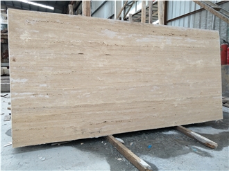 Substituted Romano Travertino Slabs For Wall Facade Decor