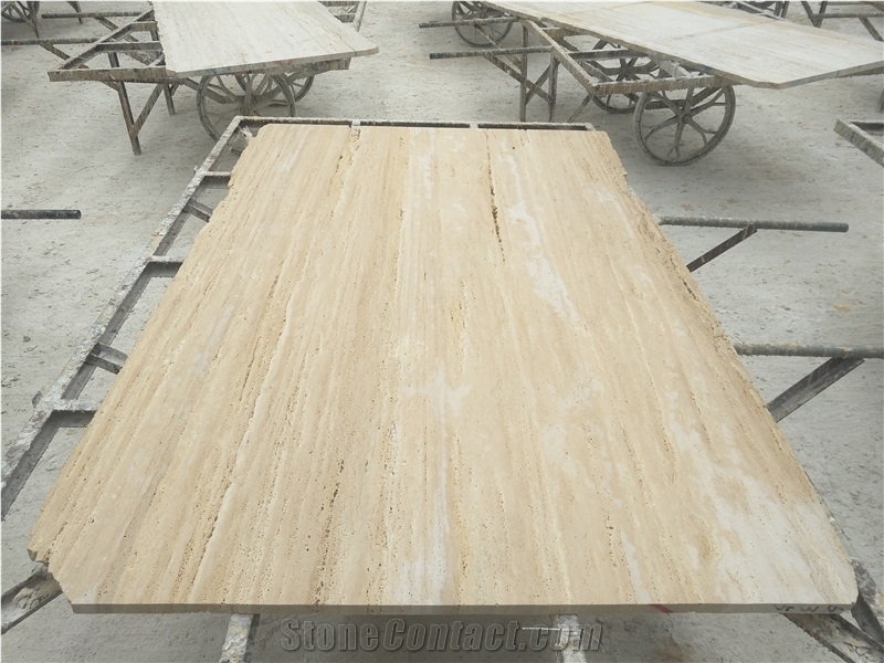 Substituted Romano Travertino Slabs For Wall Facade Decor