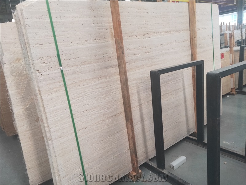 Substituted Romano Travertino Slabs For Wall Facade Decor