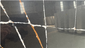 Statuario Black Saint Laurent Black Quartz Slabs