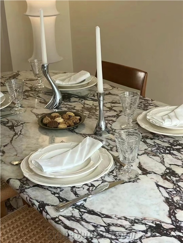 Breccia Calacatta Viola Bulgari Marble  Table Top