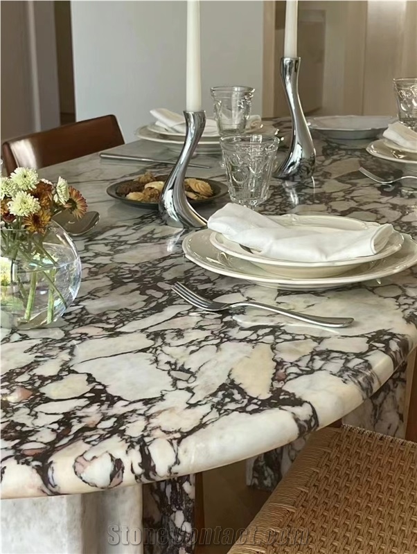 Breccia Calacatta Viola Bulgari Marble  Table Top