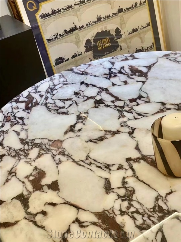 Breccia Calacatta Viola Bulgari Marble  Table Top