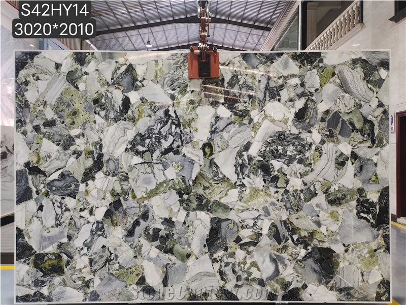 China High Quality Ice Jade Green Marble Slabs