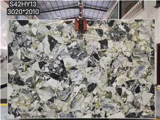 China High Quality Ice Jade Green Marble Slabs