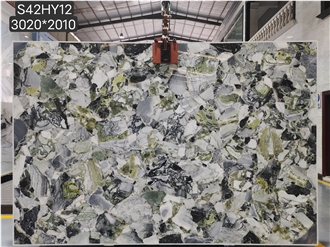 China High Quality Ice Jade Green Marble Slabs