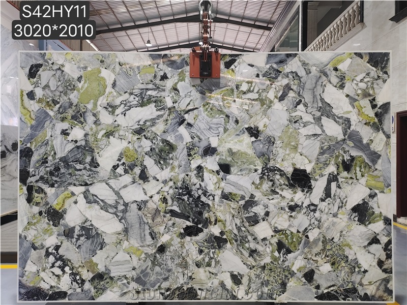 China High Quality Ice Jade Green Marble Slabs