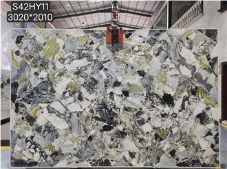 China High Quality Ice Jade Green Marble Slabs