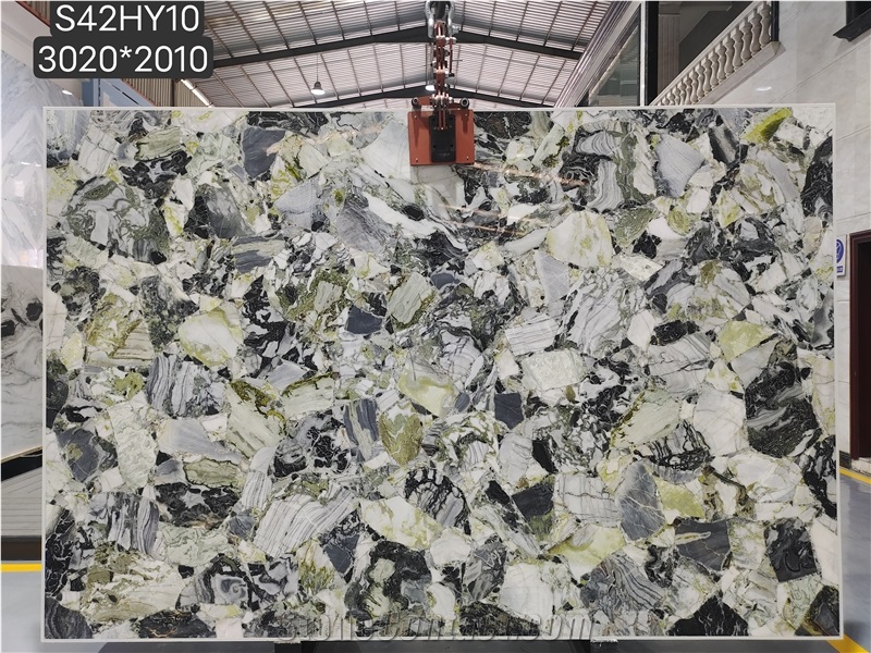 China High Quality Ice Jade Green Marble Slabs