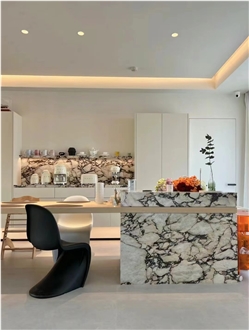 Italian Calacatta Viola Popular Marble  Kitchen Top