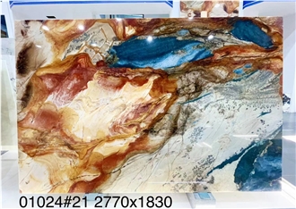 Luxury Dunhuang Impression Quartzite Slabs