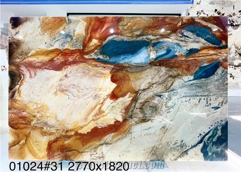 Luxury Dunhuang Impression Quartzite Slabs
