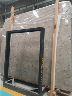 Moon Grey Polished Limestone Slab Wall Tiles