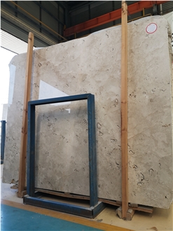 Moon Grey Polished Limestone Slab Wall Tiles