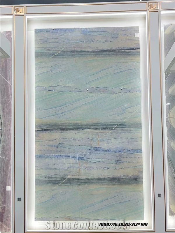 Natural Blue Sky Quartzite Slab Tiles