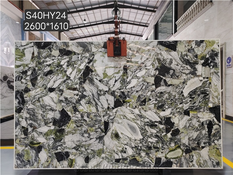 Natural Stone Ice Jade Marble Slabs