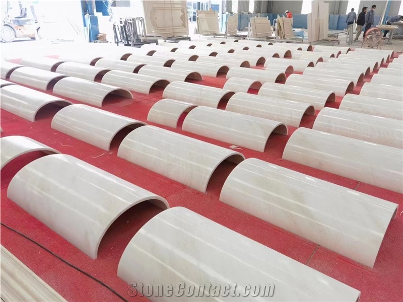 Roman Column Panels Namibian White Rhino Marble