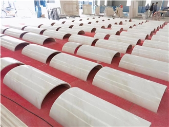Roman Column Panels Namibian White Rhino Marble
