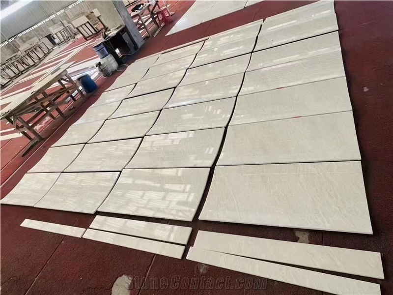Roman Column Panels Namibian White Rhino Marble