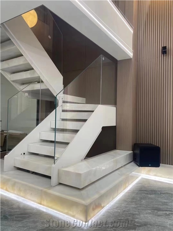 White Marble Namibian Backlict Slabs