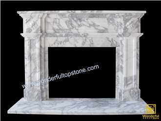 Italian Arabescato Marble Fireplaces