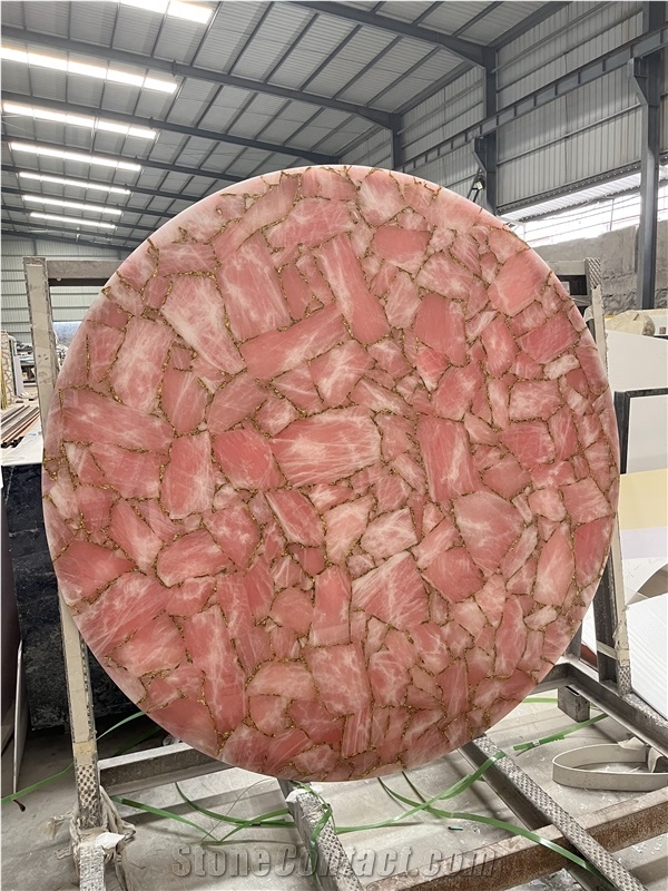 Pink Semipreciou Stone  Gemstone Slabs