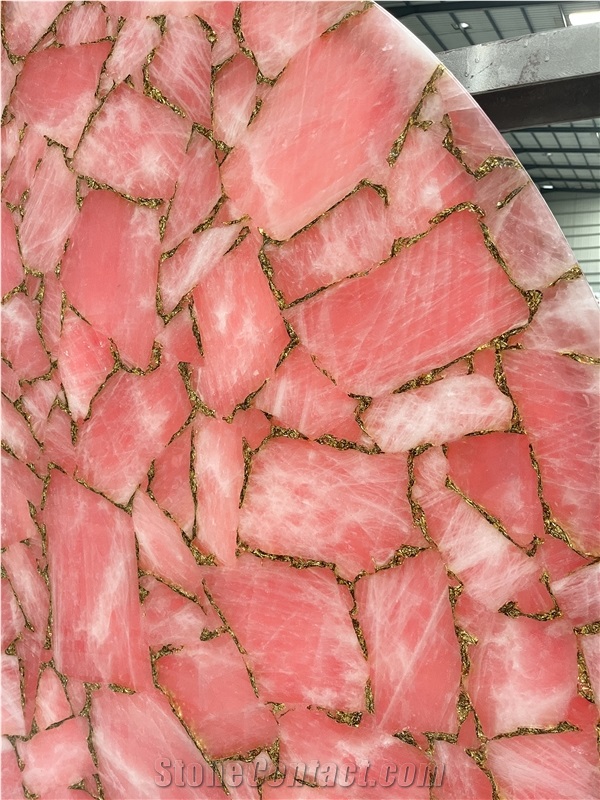 Pink Semipreciou Stone  Gemstone Slabs