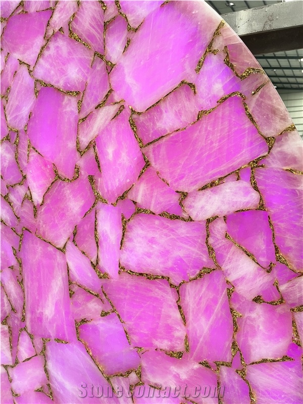 Pink Semipreciou Stone  Gemstone Slabs