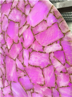 Pink Semipreciou Stone  Gemstone Slabs