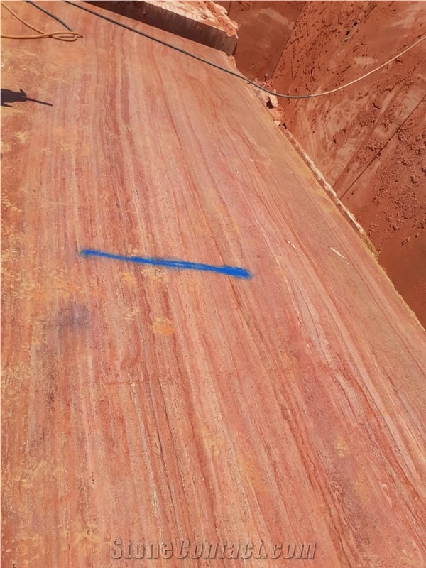 Red Travertine Blocks