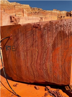 Red Travertine Blocks