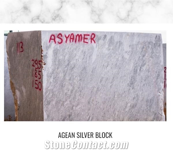 Aegean Light Silver Marble Blocks