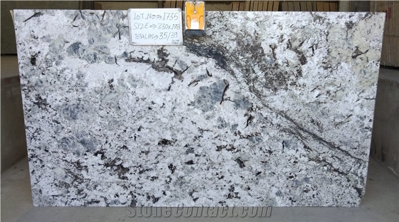 Glacier White Granite Polished Gangsaw Slabs