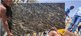 Markino Gold Granite Polished Countertops Bullnose Edge