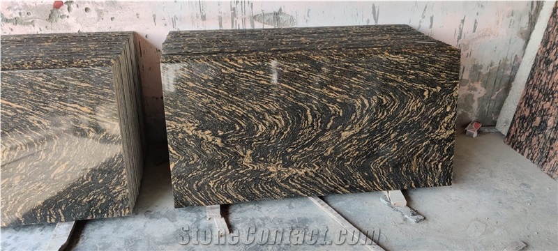 Markino Gold Granite Polished Countertops Bullnose Edge