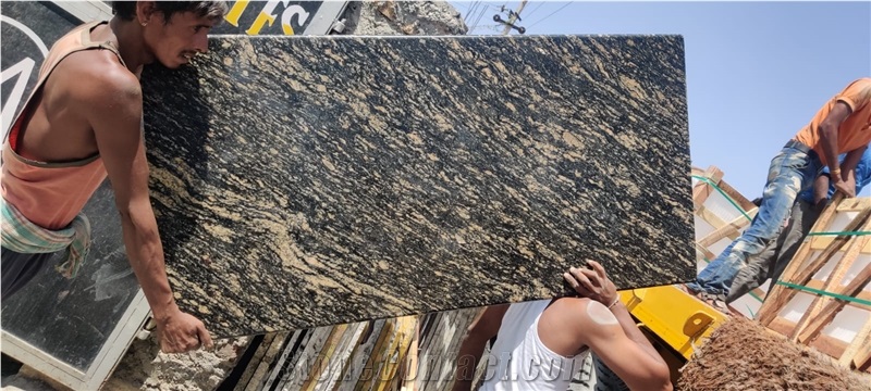 Markino Gold Granite Polished Countertops Bullnose Edge